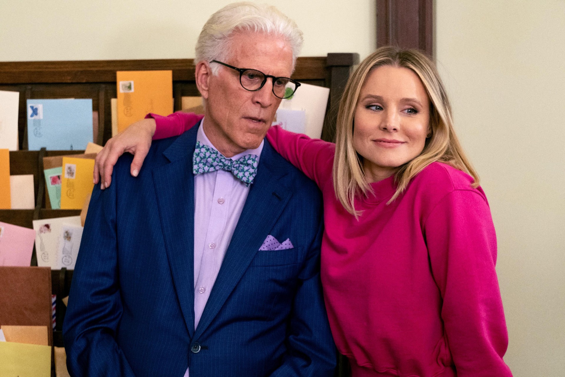 Ted Danson and Kristen Bell in The Good Place